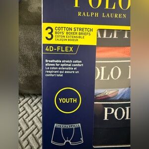 Ralph Lauren Youth Boxer Briefs 3-Pack - Blue, Black, Orange
